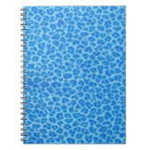 Blue Leopard Print Spiral Notitieboek (Voorkant)