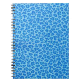 Blue Leopard Print Spiral Notitieboek