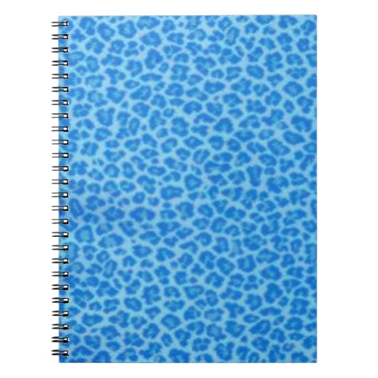 Blue Leopard Print Spiral Notitieboek (Voorkant)