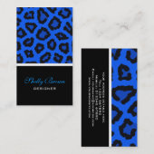 Blue Leopard Print Visitekaartje (Voorkant / Achterkant)
