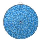 Blue Leopard Skin-kaart Dartbord (Voorkant)