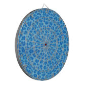 Blue Leopard Skin-kaart Dartbord (Voorkant Links)