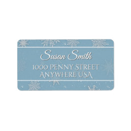 Blue Let it Snow Etiket