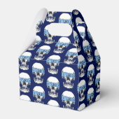 Blue Let's Rock Skull Bedankdoosjes (Achterkant)