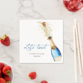 Blue Let's Toast Couples Engagement Party Servet (Insitu)