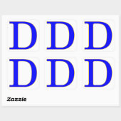 Blue Letter D Sticker (Vel)