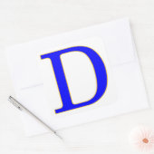 Blue Letter D Sticker (Envelop)