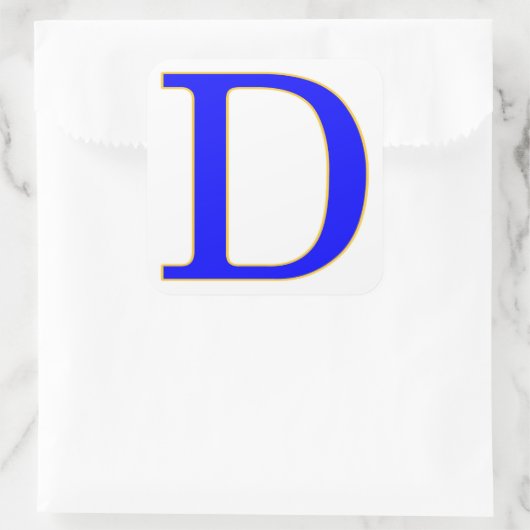 Blue Letter D Sticker (Tas)
