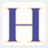 Blue Letter H Sticker (Voorkant)