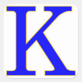 Blue Letter K Sticker (Voorkant)
