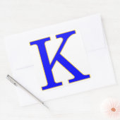 Blue Letter K Sticker (Envelop)