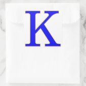 Blue Letter K Sticker (Tas)