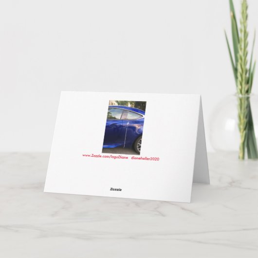 Blue Lexus Bird Kaart (Achterkant)