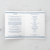 Blue Life Celebration Overlijdensbericht Gevouwen  Programma (Binnen)