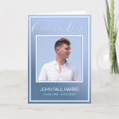 Blue Life Celebration Overlijdensbericht Gevouwen  Programma (Voorkant)