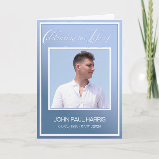 Blue Life Celebration Overlijdensbericht Gevouwen  Programma