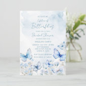 Blue Lifetime of Butterflies Garden Vrijgezellenfe Kaart (Staand voorkant)