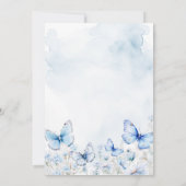 Blue Lifetime of Butterflies Garden Vrijgezellenfe Kaart (Achterkant)
