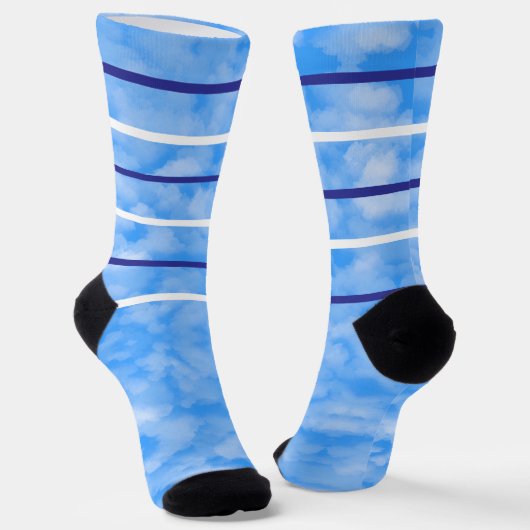 Blue & light blue socks sokken (Gebogen)