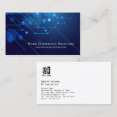 Blue Light Circuits4 Computer Reparatie Visitekaar Visitekaartje (Voorkant / Achterkant)