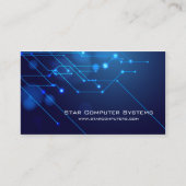Blue Light Circuits4 Computer Reparatie Visitekaar Visitekaartje (Voorkant)