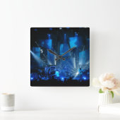 blue light effects concert vierkante klok (Huis)