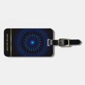 Blue Light Mandala Bagagelabel (Voorkant horizontaal)