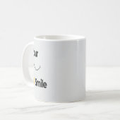 Blue Light Smile Face Mok - Schattigee positivitei (Voorkant links)