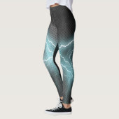 Blue Lightning Flash Fitness Leggings (Links)