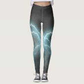 Blue Lightning Flash Fitness Leggings (Voorkant)