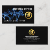 Blue Lightning Powers Gold Home Visitekaartje (Voorkant / Achterkant)