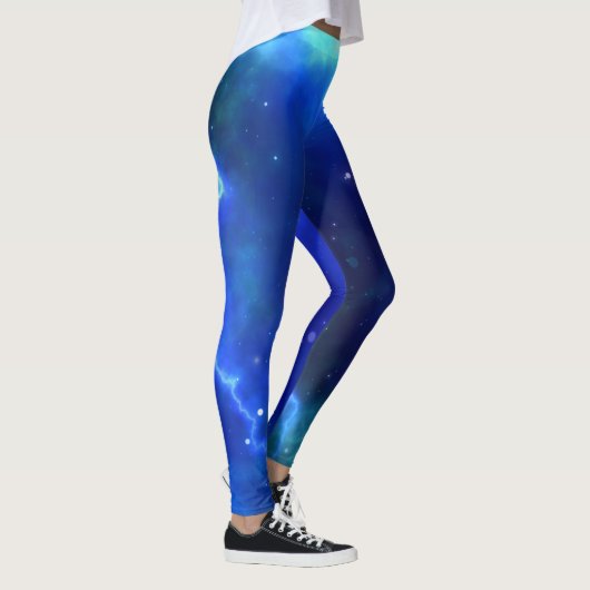Blue Lightning Storm Leggings (Rechts)