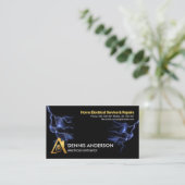 Blue Lightning Strikes Electricia Service Visitekaartje (Staand voorkant)