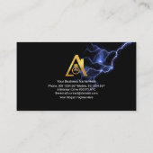 Blue Lightning Strikes Electricia Service Visitekaartje (Achterkant)
