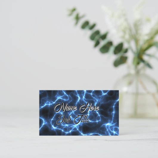 Blue Lightning  Visitekaartje (Staand voorkant)