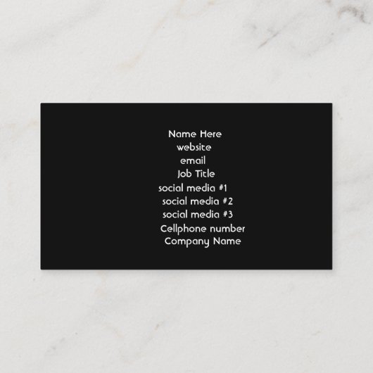 Blue Lightning Visitekaartje (Achterkant)