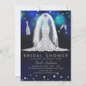 Blue Lights Diamond Weddenschap Vrijgezellenfeest Kaart (Voorkant)