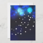 Blue Lights Diamond Weddenschap Vrijgezellenfeest Kaart (Achterkant)