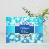 Blue Lights repetitie uitnodigingen voor het diner (Staand voorkant)