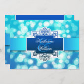 Blue Lights repetitie uitnodigingen voor het diner (Voorkant / Achterkant)