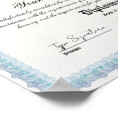 Blue lijst High School afstuderen Diploma Certific Poster (Hoek)