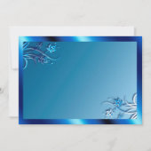 Blue Lijst Invitation Kaart (Voorkant)