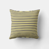 Blue Lijst Monogram Letter Stripes Cushion Kussen (Achterkant)