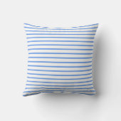 Blue Lijst Monogram Letter Stripes Cushion Kussen (Achterkant)