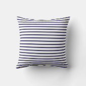 Blue Lijst Monogram Letter Stripes Cushion Kussen (Achterkant)