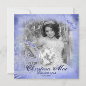 Blue Lijst Quinceañera-fotokaart Kaart (Voorkant)