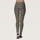 Blue Lily Art Nouveau Leggings (Achterkant)