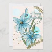 Blue Lily Birthday Kaart voor zus (Voorkant)