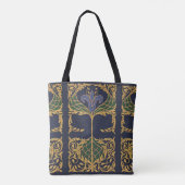 Blue Lily Dark Academia Tote Bag (Achterkant)