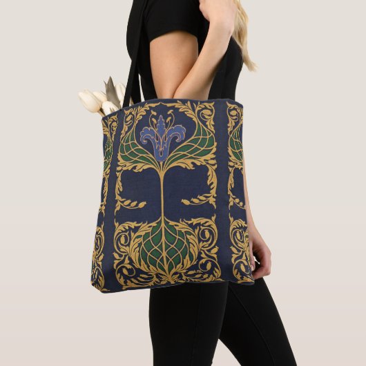 Blue Lily Dark Academia Tote Bag (Dichtbij)